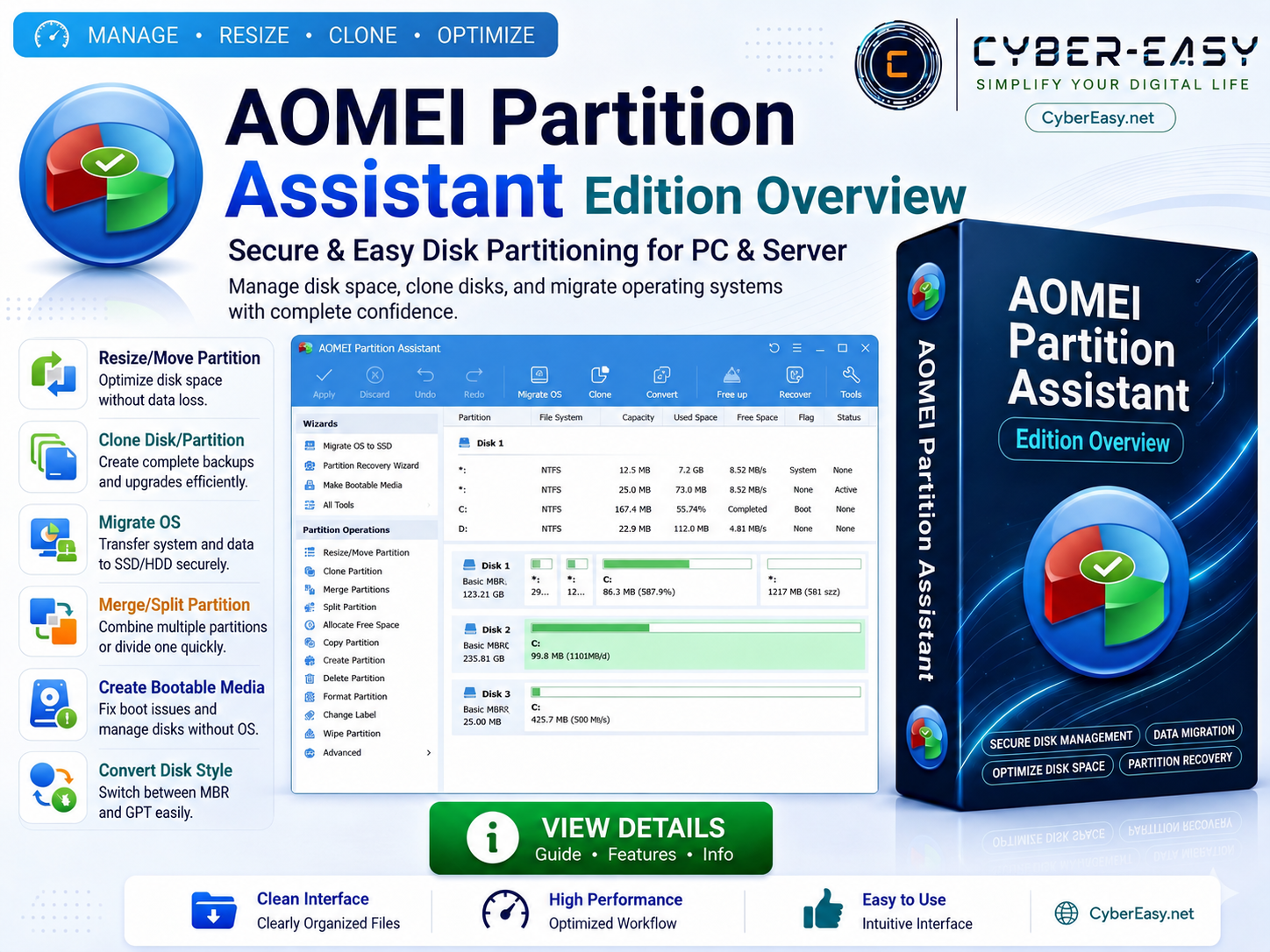 AOMEI Partition Assistant 10.11.0.0 disk utility guide