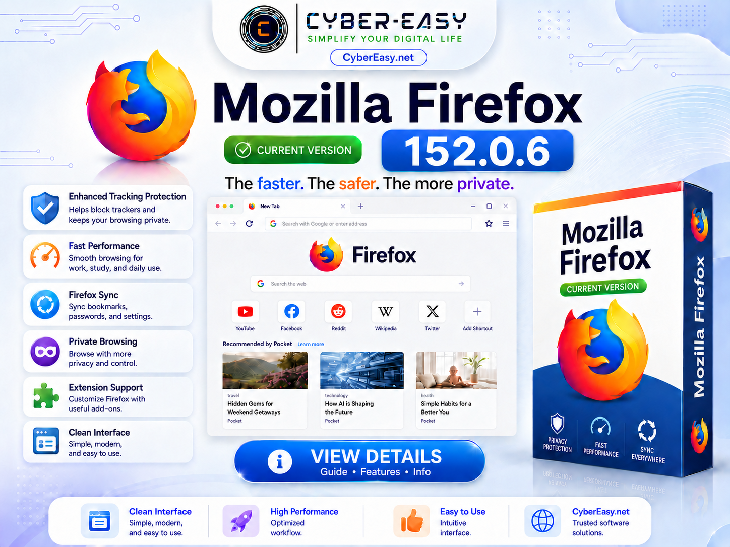 Mozilla Firefox 152.0.6 Overview and Setup Guide for Windows by CyberEasy