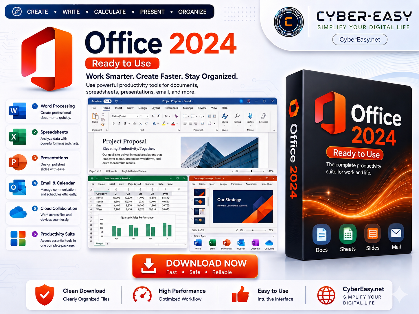 Microsoft Office 2024 Pro 16.0.20026.20168 Setup Guide @CyberEasy