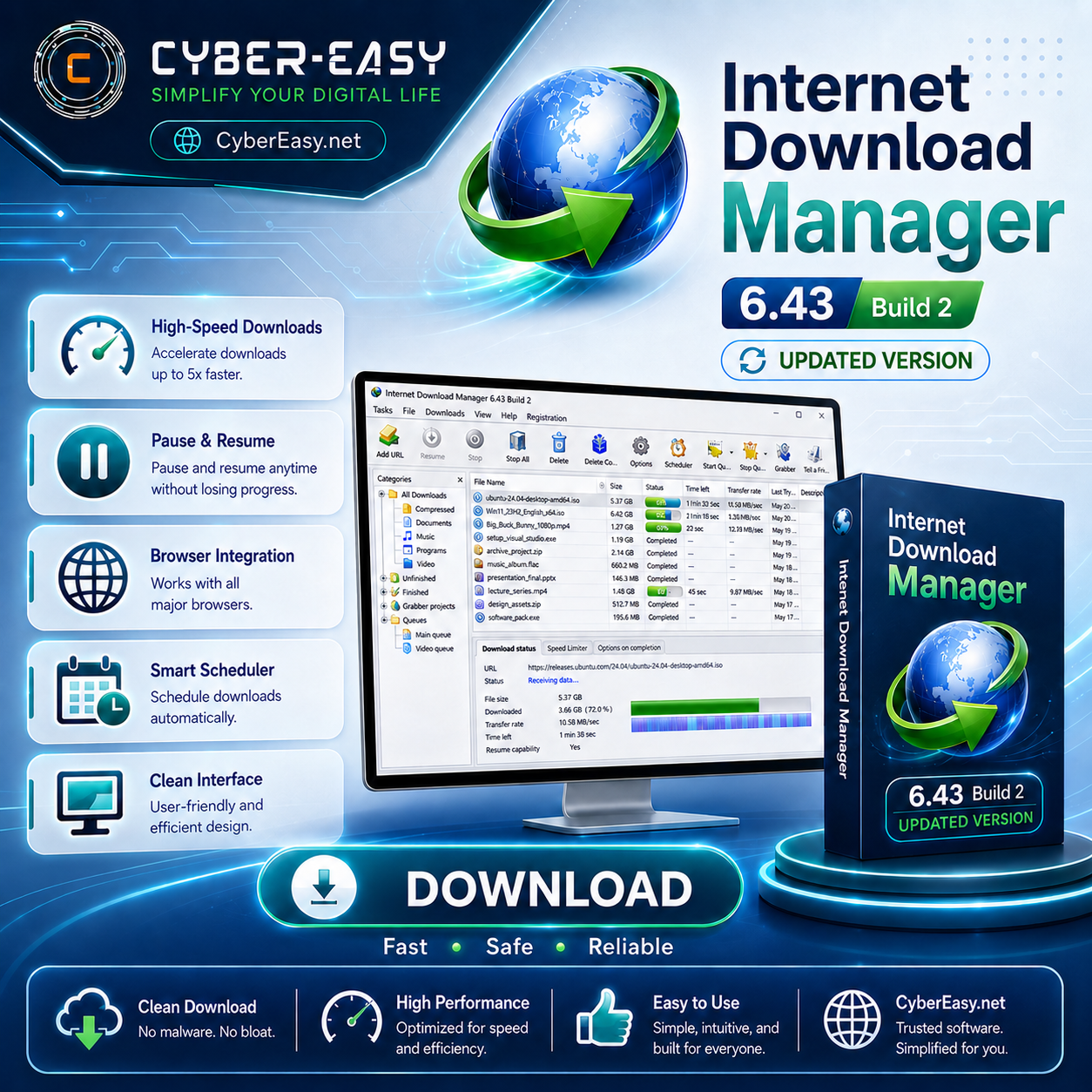 Internet Download Manager 6.43 Build 2 setup guide for Windows CyberEasy