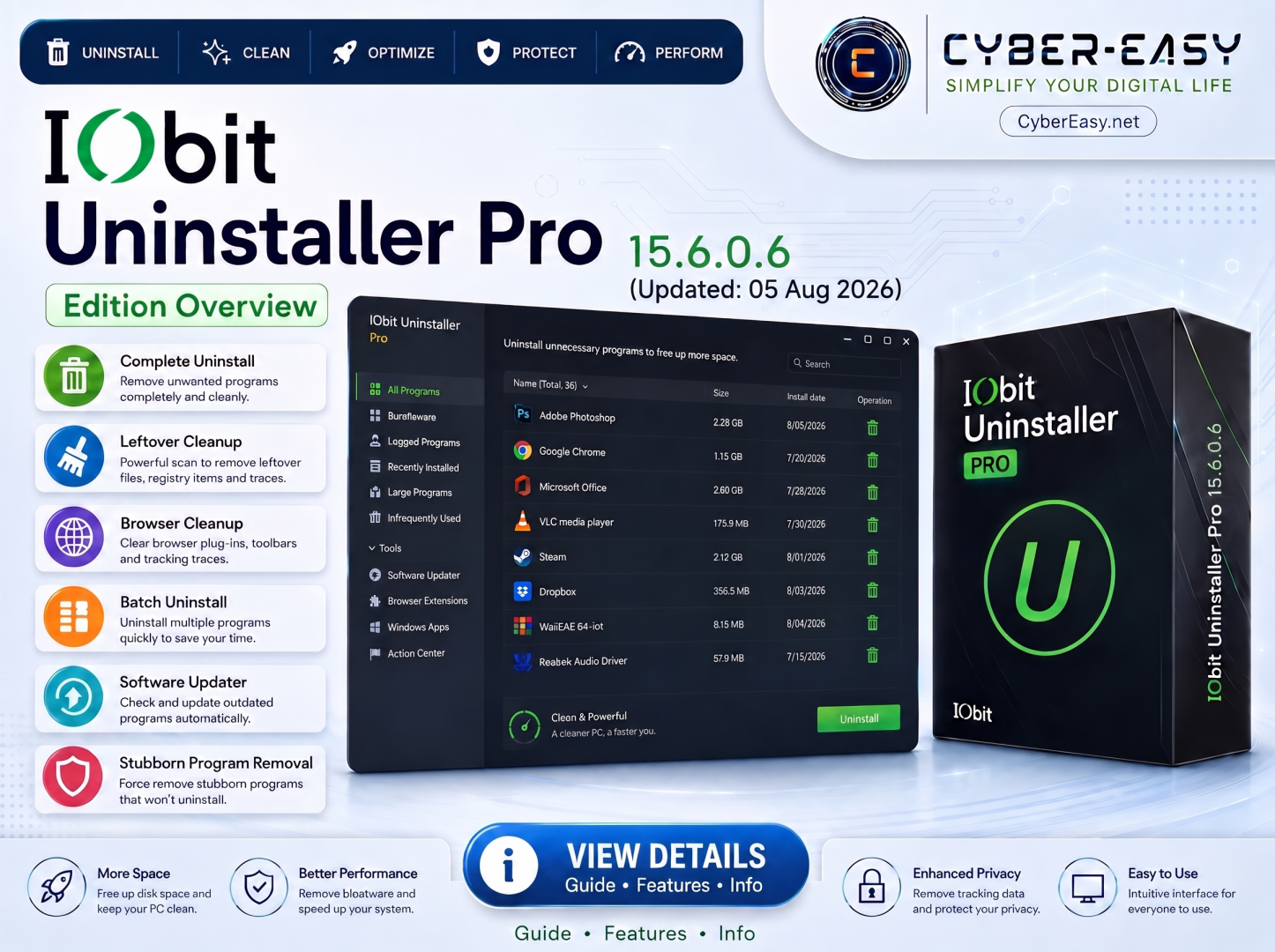 IObit Uninstaller 15.6.0.6 overview and setup guide by CyberEasy