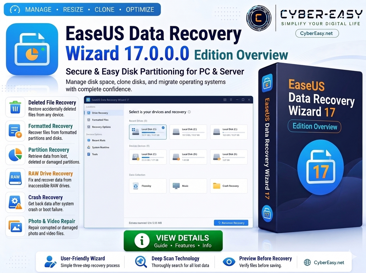 easeus data recovery wizard 17.0 0.0