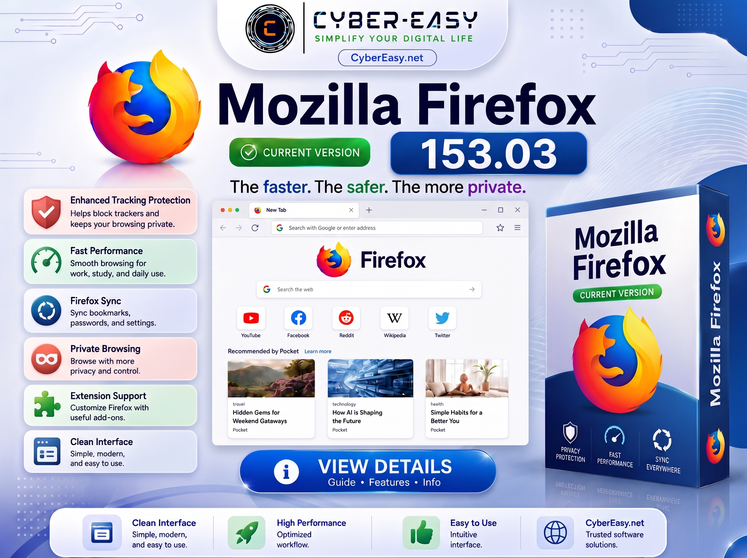 Mozilla Firefox 154.0 @CyberEasy 32_64 bit