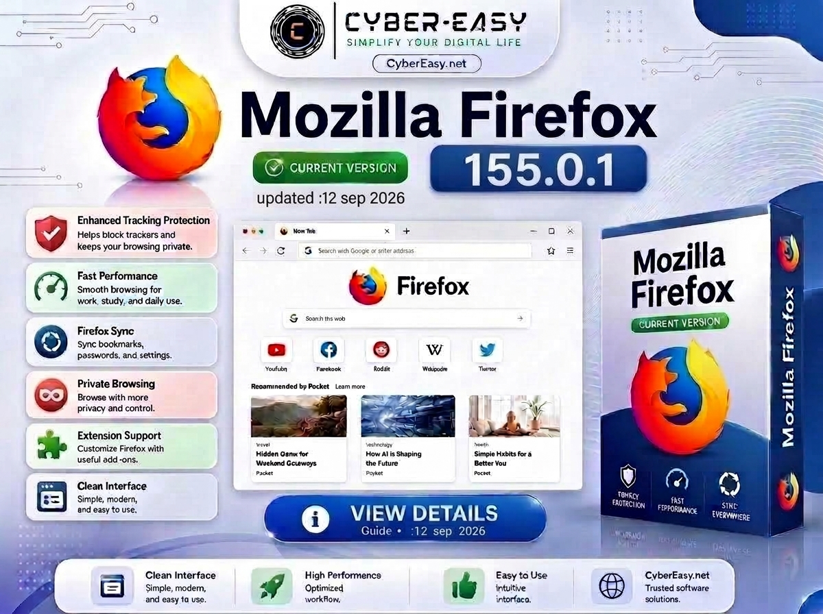 Mozilla Firefox 155.0.1 @CyberEasy 32_64 bit