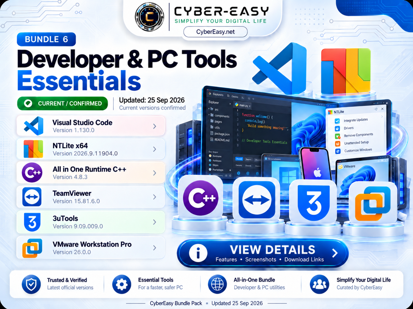 CyberEasy Developer & PC Tools Essentials – Bundle 6