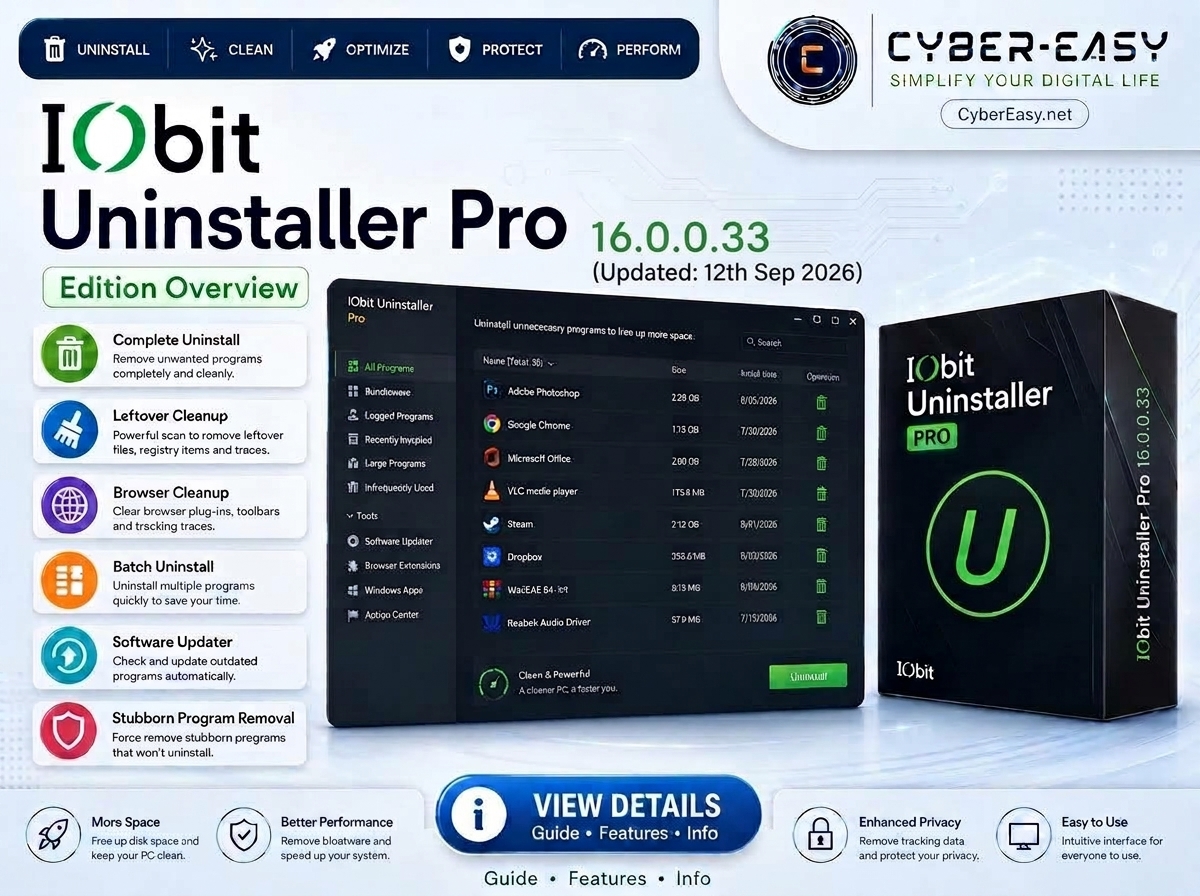 IObit Uninstaller 16.0.0.33 @CyberEasy