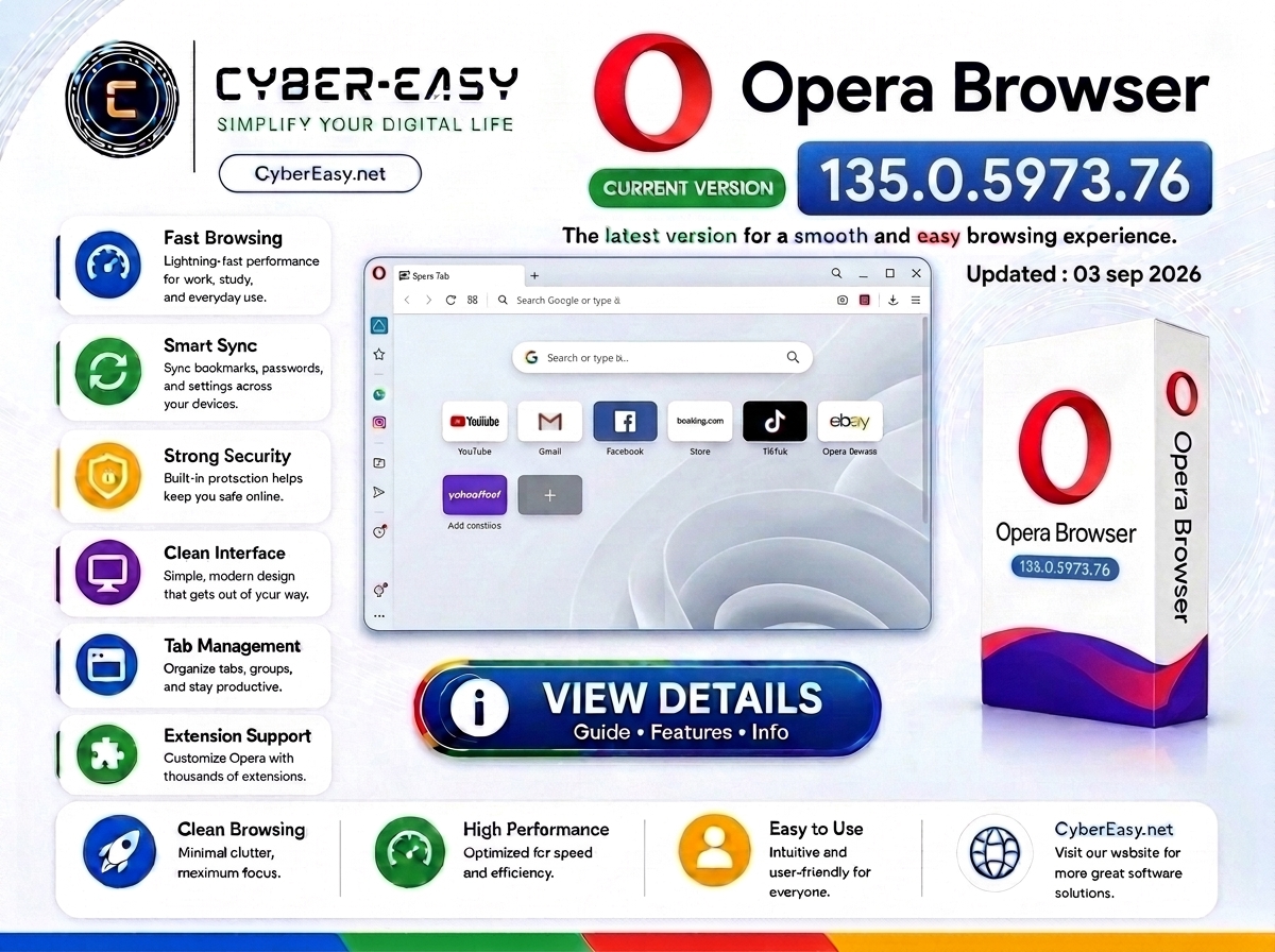 Opera Browser 135.0.5973.76 x64 + x86 @Silent CyberEasy